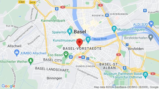 Kaart van de omgeving van Steinenvorstadt 67, Basel