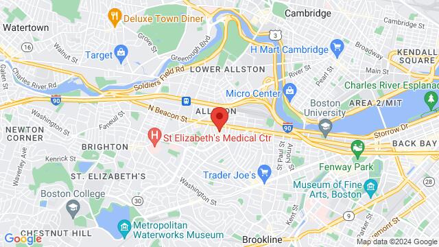 Map of the area around 161 Harvard Ave, Allston, MA , 02134, Boston, MA, United States