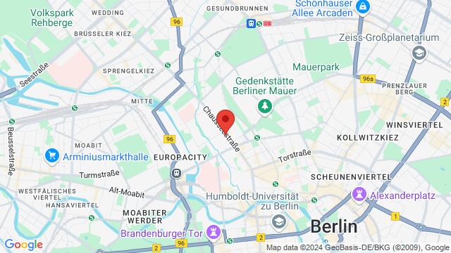 Map of the area around Chausseestrasse 102,Berlin, Germany, Berlin, BE, DE