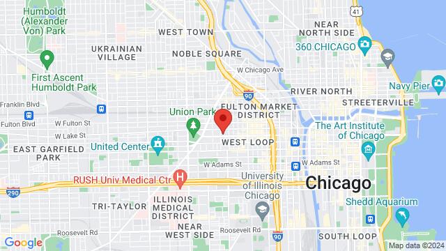 Map of the area around Alhambra Palace Restaurant, 1240 W Randolph St, Chicago, IL, 60607, United States