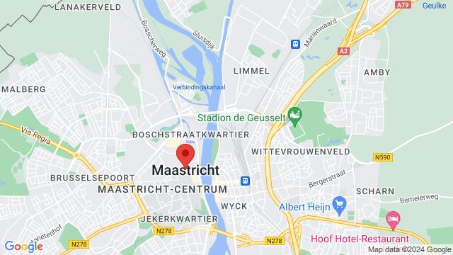 Mapa de la zona alrededor de La Mulata - Maastricht (NL)