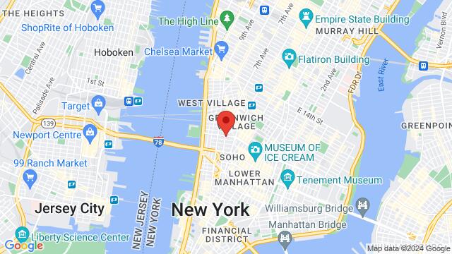 Map of the area around 204 Varick Street, New York, NY, US
