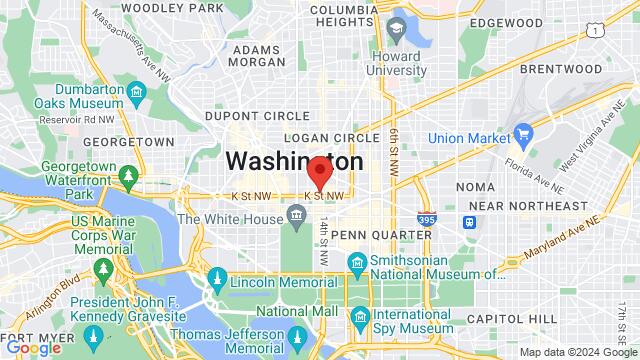 Map of the area around LIMA Twist, 1411 K Street NW, Washington D.C., DC, 20005, US