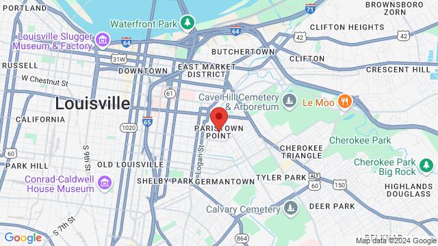 Map of the area around Paristown Point, Louisville, KY 40204, USA