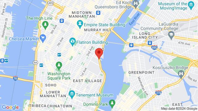 Map of the area around 23rd St FDR Drive, 10010, New York, NY, US