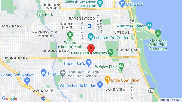 Kaart van de omgeving van 4039b North Ravenswood Avenue, 60613, Chicago, IL, US