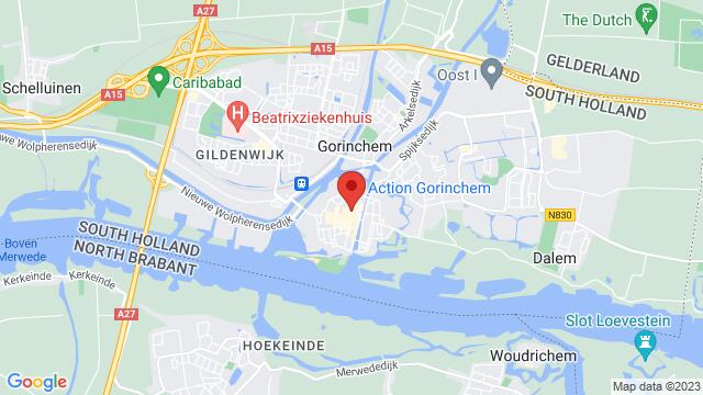 Map of the area around Bloempotsteeg 8, Gorinchem, The Netherlands