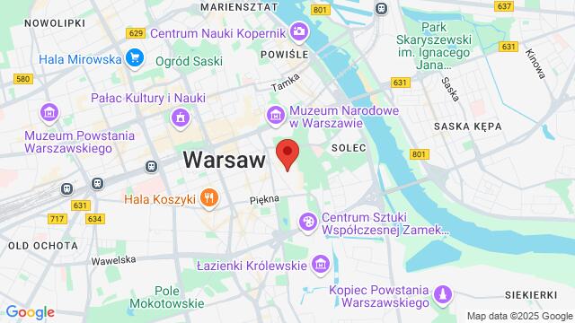 Map of the area around Ogrody Frascati, 00-483 Śródmieście, Polska,Warsaw, Poland, Warsaw, MZ, PL