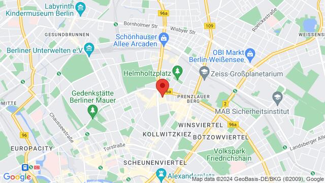 Mapa de la zona alrededor de Kesselhaus in der Kulturbrauerei, Knaackstraße 97, 10435 Berlin, Germany