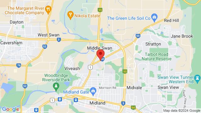 Map of the area around 4 Hodges St, Middle Swan WA 6056, Australia,Perth, Western Australia, Perth, WA, AU