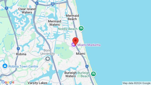 Map of the area around SPEC bar & tapas, 2176 Gold Coast Hwy, Miami QLD 4220, Australia