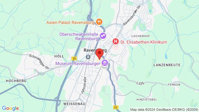 Map of the area around Roßstr. 1, 88212, Ravensburg