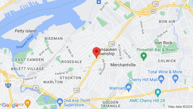 Kaart van de omgeving van Atrium Dance Studio, 4721 N Crescent Blvd, Pennsauken Township, NJ, 08110, United States