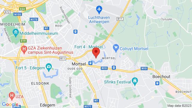 Map of the area around Bar Brial Fortstraat 100 2640 Mortsel