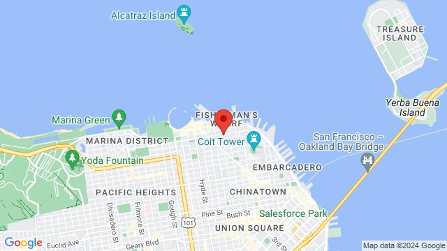 Map of the area around 383 Bay Street, 94133, San Francisco, CA, US