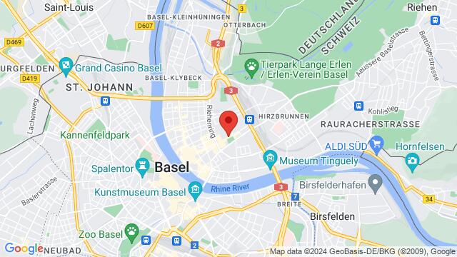 Map of the area around Messeplatz 10, CH - 4058 Basel
