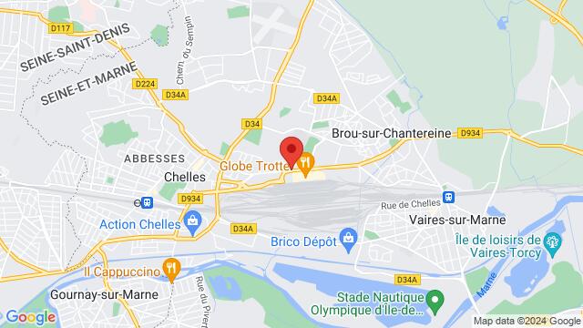 Map of the area around Avenue Gendarme Castermant 77500 Chelles