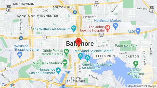 Karte der Umgebung von Supanos, 110 Water Street, Baltimore, United States