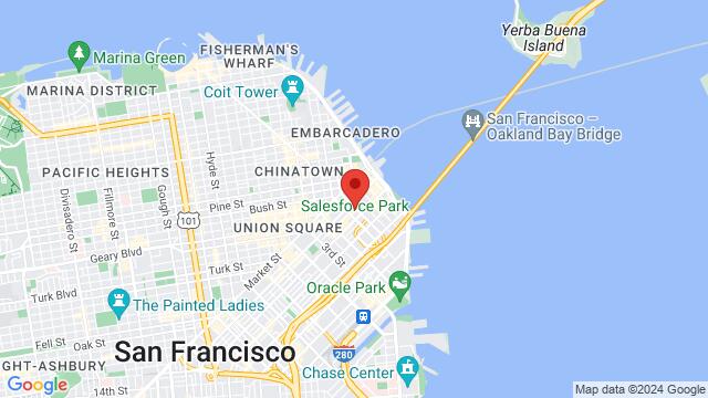 Map of the area around Salesforce Park, San Francisco, United States, San Francisco, CA, US