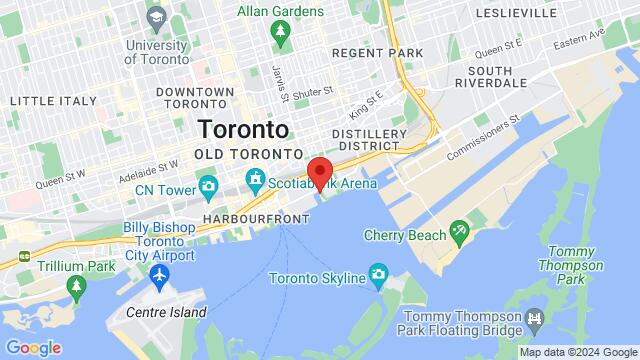 Map of the area around Sugar Beach, 115 Queens Quay E, Toronto, Ontario, Canada