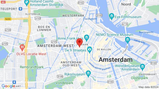 Map of the area around Rozengracht 117, 1016 LV Amsterdam, Nederland,Amsterdam, Netherlands, Amsterdam, NH, NL