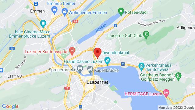 Map of the area around Löwenplatz 6 6004 Luzern