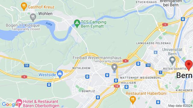 Map of the area around , Bern