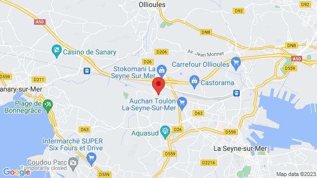 Map of the area around 876 Chemin de la Farlède 83500 La Seyne-sur-Mer