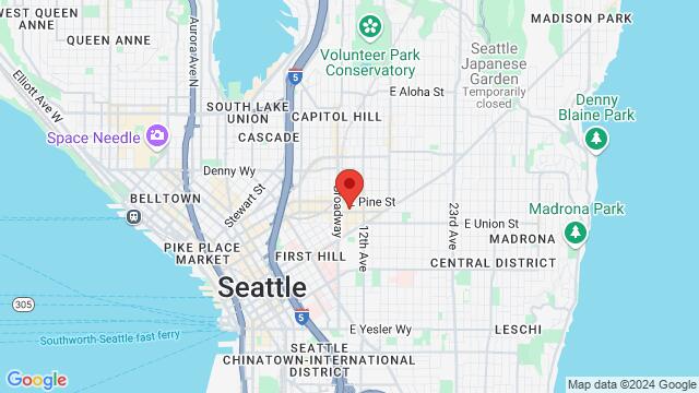 Map of the area around 1010 East Pike Street, Seattle, WA, US