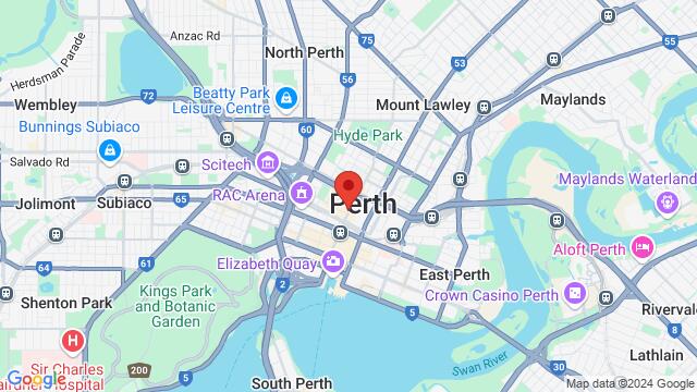 Map of the area around 221 William St,Perth,WA,Australia, Perth, WA, AU