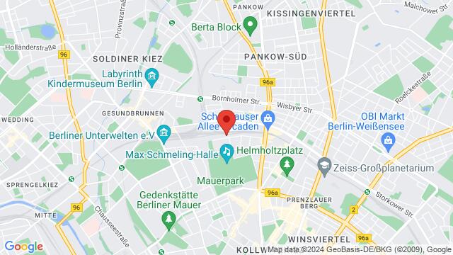 Kaart van de omgeving van Ystader Straße 10, 10437 Berlin, Deutschland,Berlin, Germany, Berlin, BE, DE