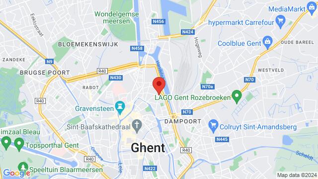 Map of the area around Ham 72, 9000 Gent, België,Gent, Belgium, Gent, OV, BE