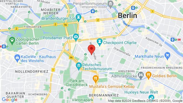Map of the area around Ahorn-Club Wilhelmstr. 115, 10963 Berlin