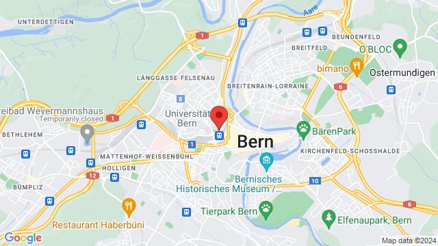 Map of the area around Parkterasse 16, 3012 Bern