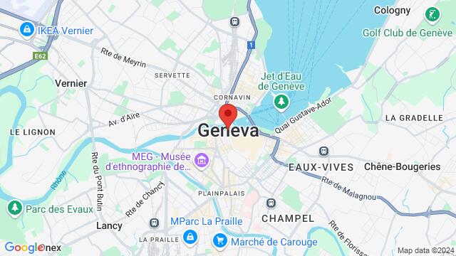 Map of the area around Geneva, Switzerland, Geneva, GE, CH