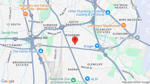 Map of the area around 2844 Logan St, , 37211, Nashville, TN, United States