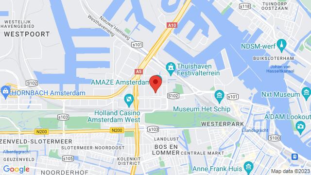 Map of the area around Isolaterweg 28, Amsterdam, North Holland