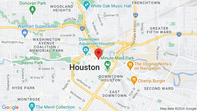 Map of the area around 1012 Congress st, 77002, Houston, TX, US