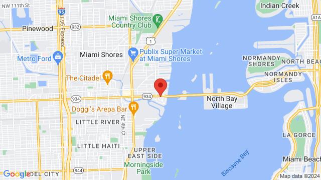 Map of the area around 1100 Northeast 79th Street, 33138, Miami, FL, US