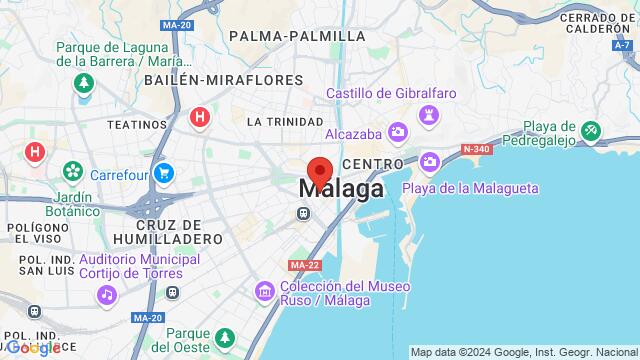 Map of the area around Calle Malpica, 7, 29002 Málaga (Málaga), España,Málaga, Spain, Malaga, AN, ES