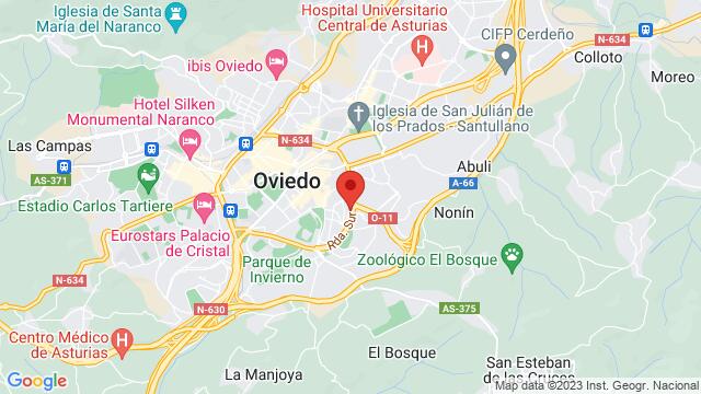 Map of the area around Hotel IBERIK SANTO DOMINGO PLAZA Oviedo