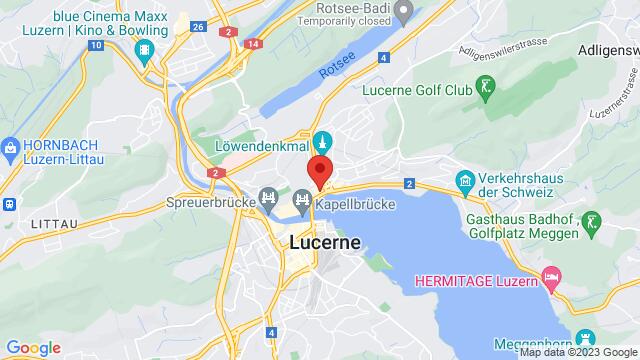 Map of the area around Schweizerhofquai 3a, 6004 Luzern LU