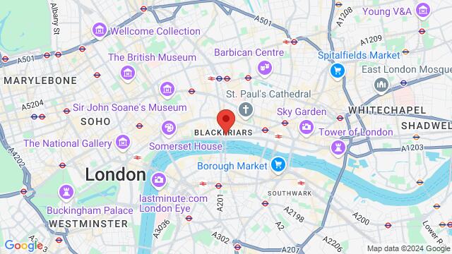 Map of the area around Christchurch Hall (Southwark / Waterloo / Blackfriars), 27 Blackfriars Rd, London, SE1 8NY, United Kingdom