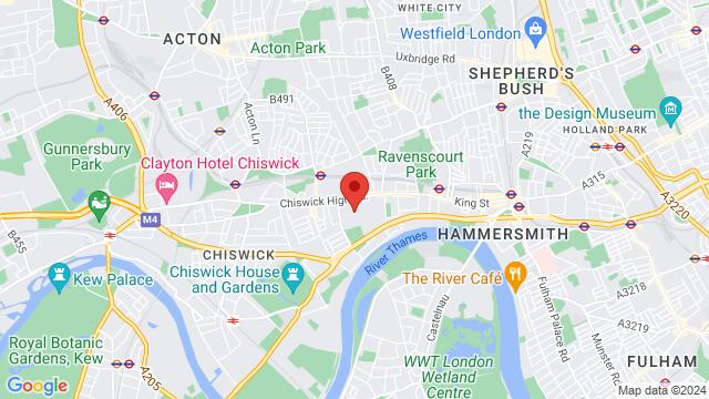 Map of the area around Hogarth Health Club, Hogarth Health Club, Airedale Ave, London, W4 2NW, United Kingdom