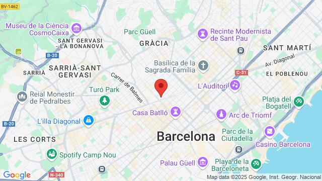 Map of the area around c de corsega 327 - Barcelona