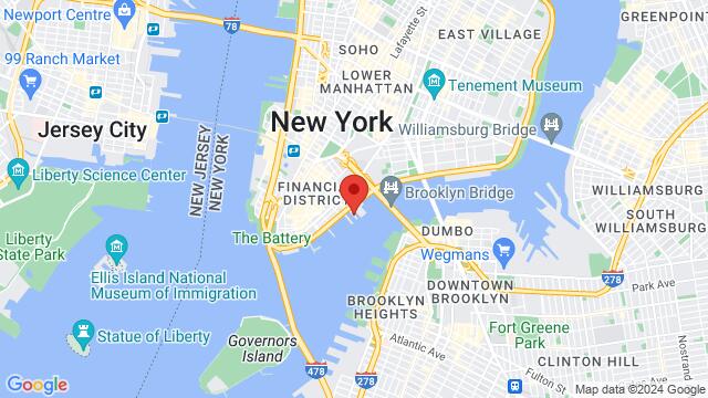 Map of the area around Cobble Fish, 89 South Street, New York, NY 10038, Manhattan, NY, 10038, United States