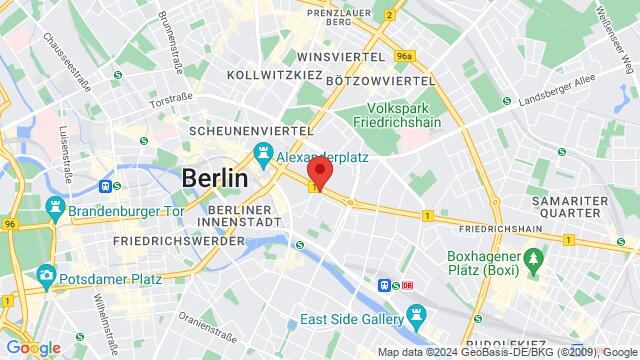 Karte der Umgebung von AVENUE Berlin, Berlin, Germany, Berlin, BE, DE