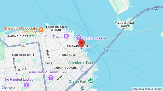 Map of the area around Pier 3 Hornblower Landing, 94111, San Francisco, CA, US