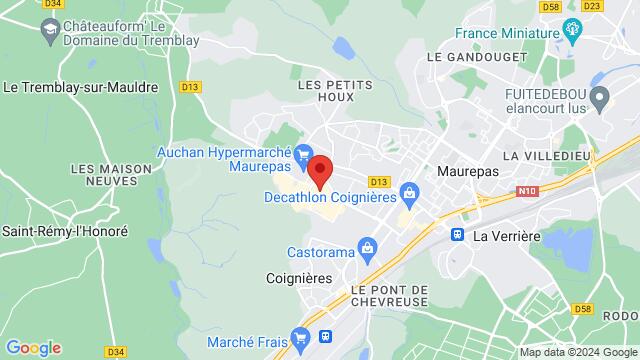 Map of the area around Le Social Rond-Point Laurent Schwartz 78310 Maurepas