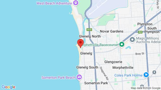 Map of the area around Ramada Pier, 16 Holdfast Prom, Glenelg SA 5045, Australia,Adelaide, South Australia, Adelaide, SA, AU